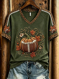 Women's Fall Rugby Print Top