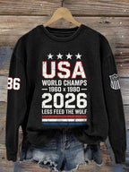 Women's  Hockey Print Sweatshirt