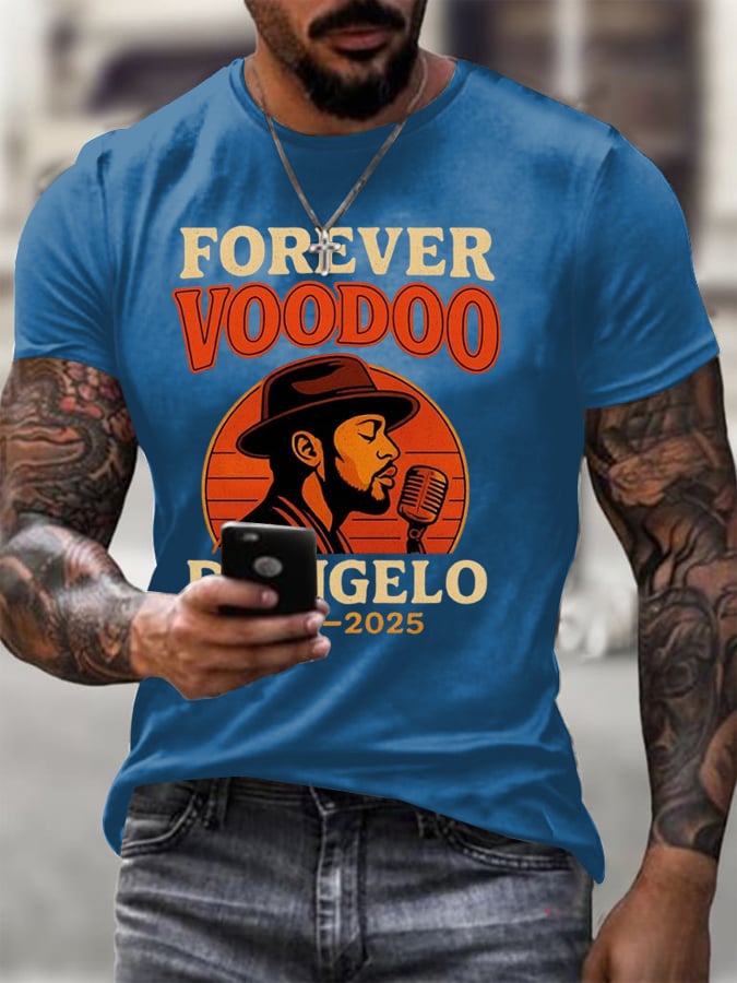 Men's Commemorative Print Casual T-Shirt