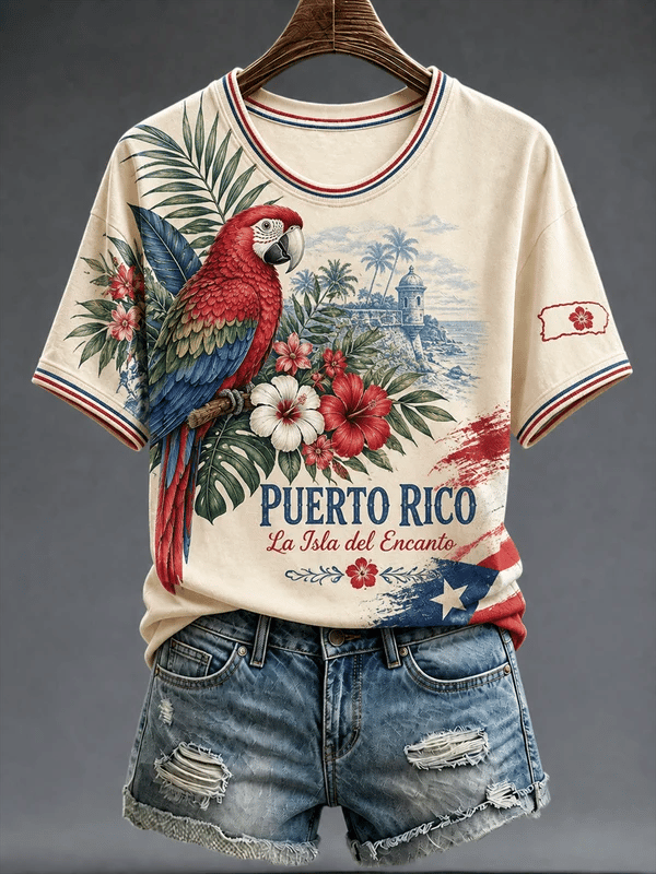 Women's Puerto Rico Print T-shirt