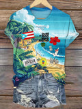 Pnkfr Puerto Rican Coffee Printed Crew Neck T-shirt