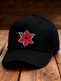 Retro Monster Print Washed Baseball Caps for Couples