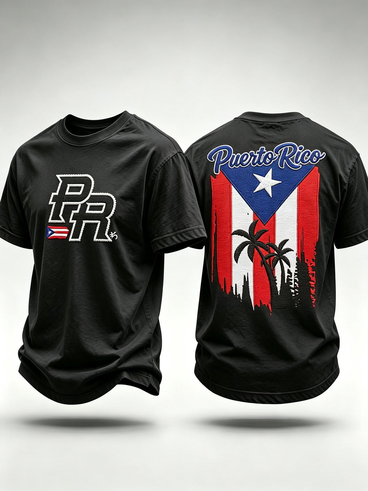 Men's Puerto Rico Print Casual T-shirt