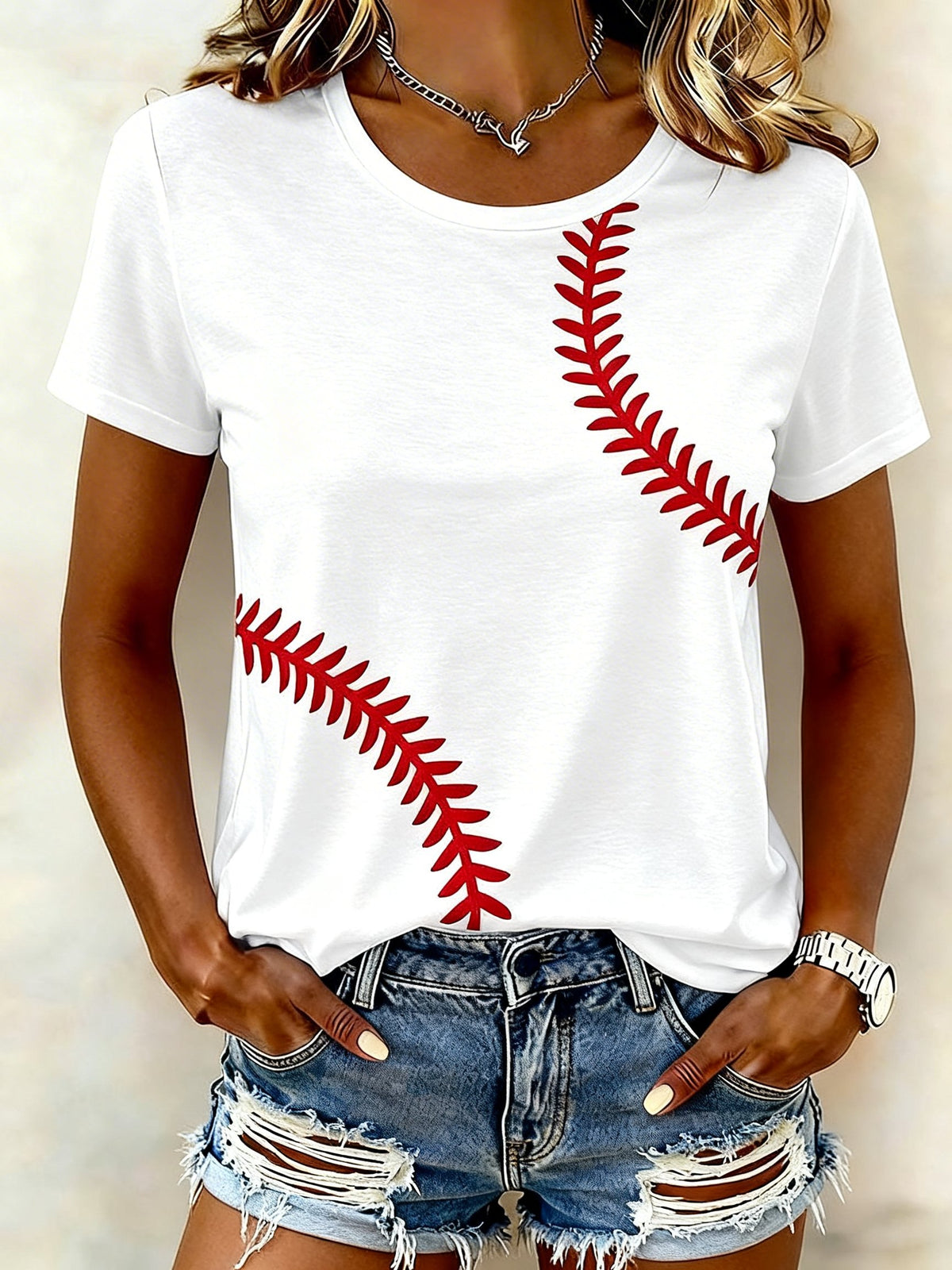 Women's Baseball Game Day Print T-Shirt
