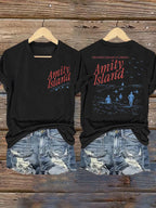 Women's Amity Island 1975 Printed Short-Sleeved T-Shirt