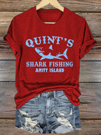 Women's Great White Shark Graphic Casual T-Shirt