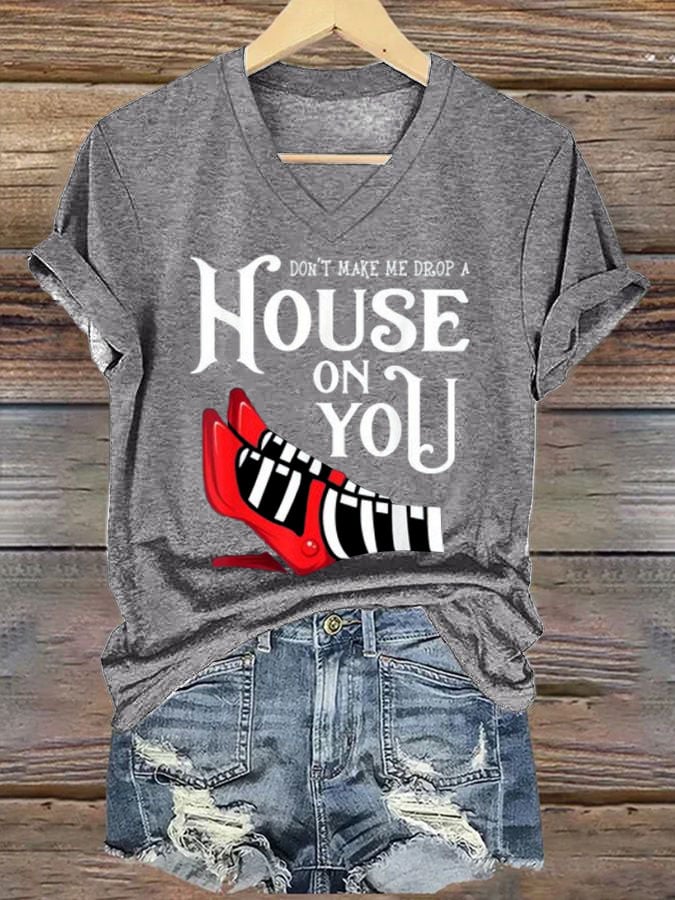 Women's Halloween Printed Casual T-Shirt
