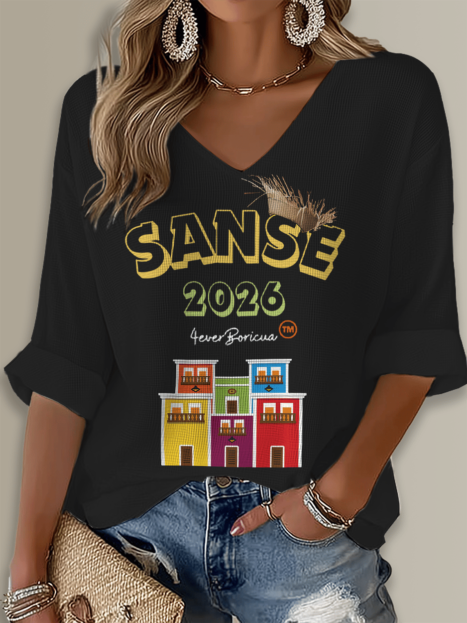 Puerto Rico Printed Long Sleeve Top