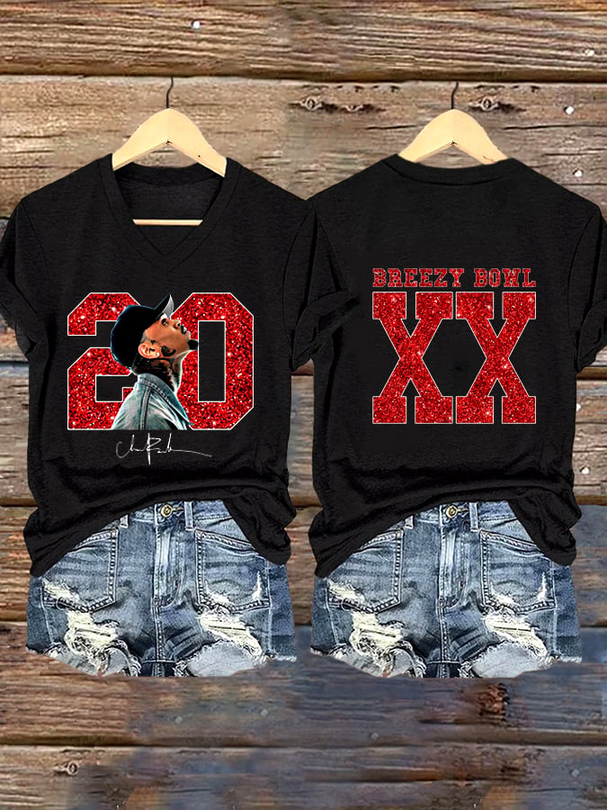 Men's singer casual printed T-shirt
