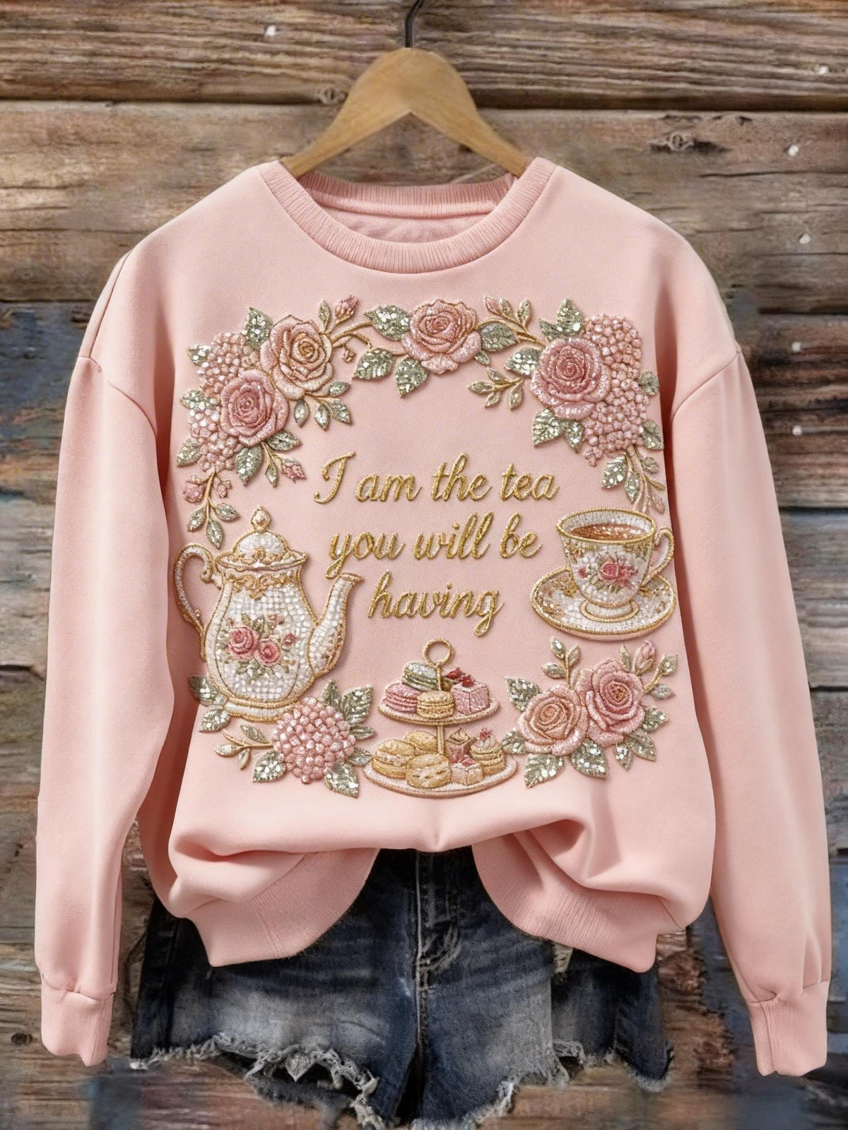 Women's  I Am The Tea That You Are Having Print Sweatshirt