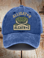 Alligator Alcatraz Funny Florida Everglades Dark Humor  Pride Baseball Cap