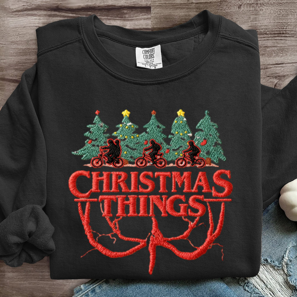 Christmas Things Upside Down Art Print Sweatshirt