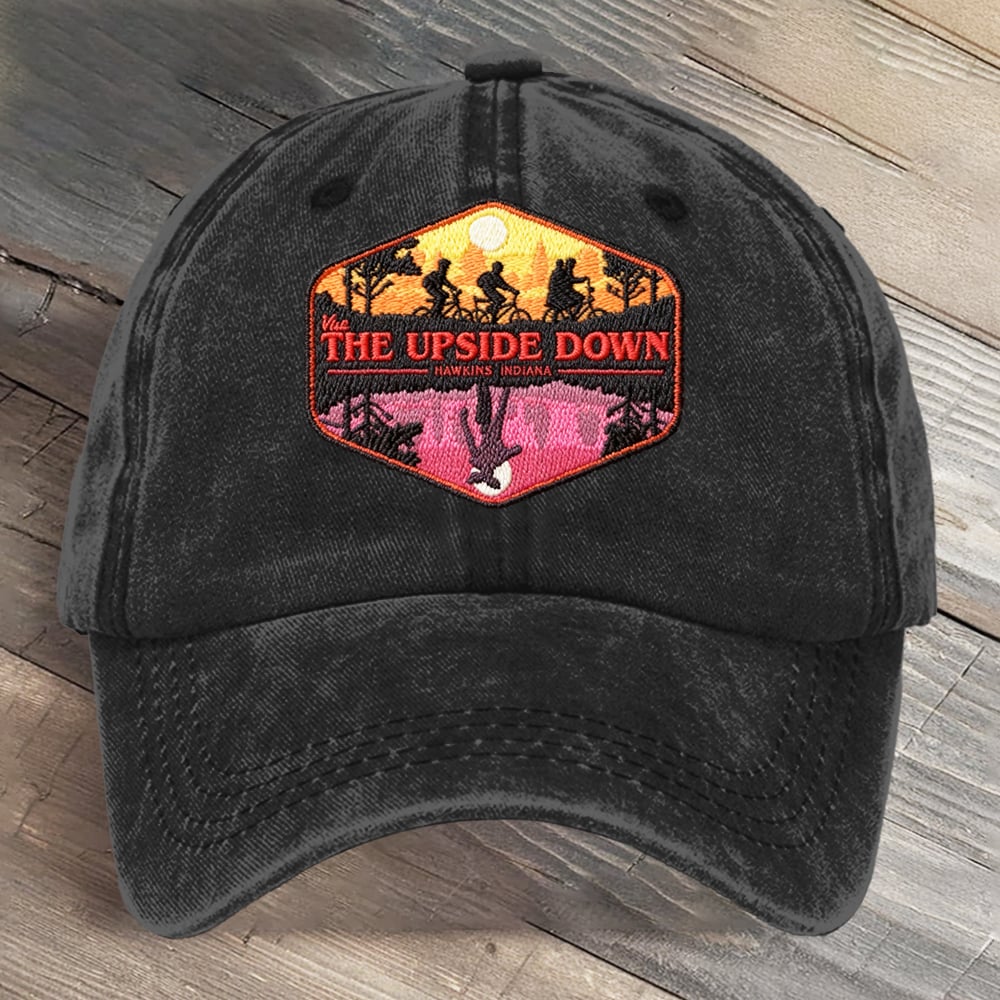 Hawkins Indiana National Park Upside Down Art Printed Cap