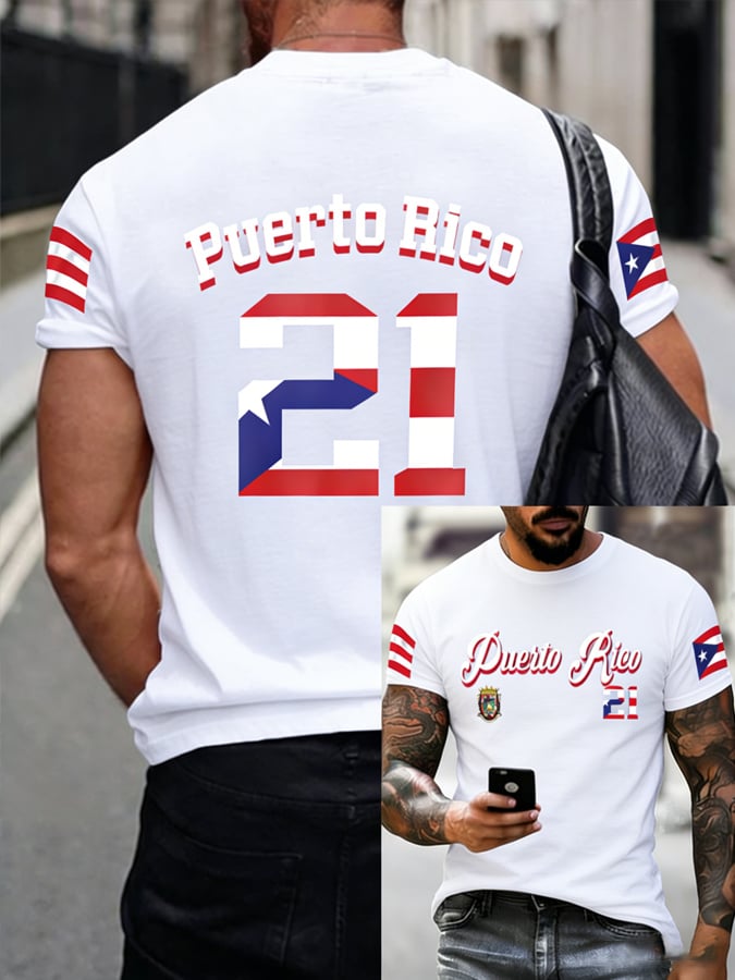 Men's Baseball Print T-Shirt