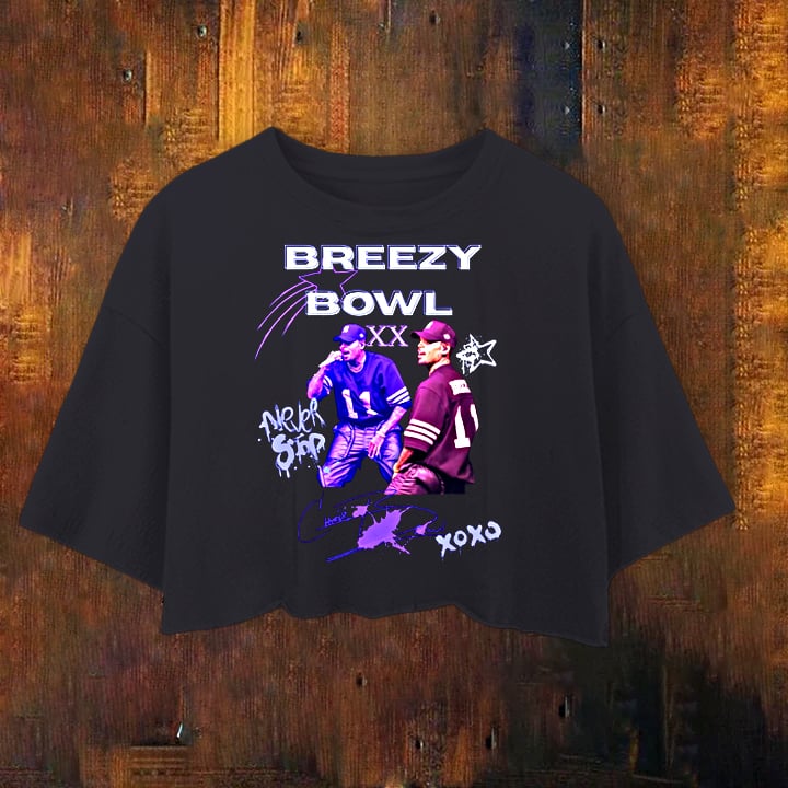 Women's Singer Round Neck Cropped Print T-shirt