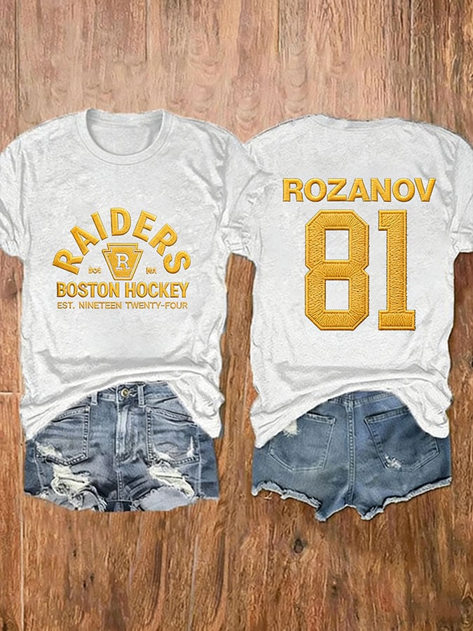 Women's Hockey Romance LGBT Print Casual T-Shirt