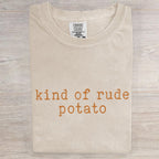 Kind Of Rude Potato Funny Thanksgiving Couples Art Print T-Shirt