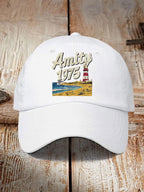 Retro Amity Island 1975 Print Baseball Cap