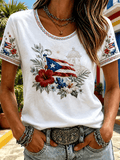 Women's Puerto Rico Pride Art Printed T-shirt