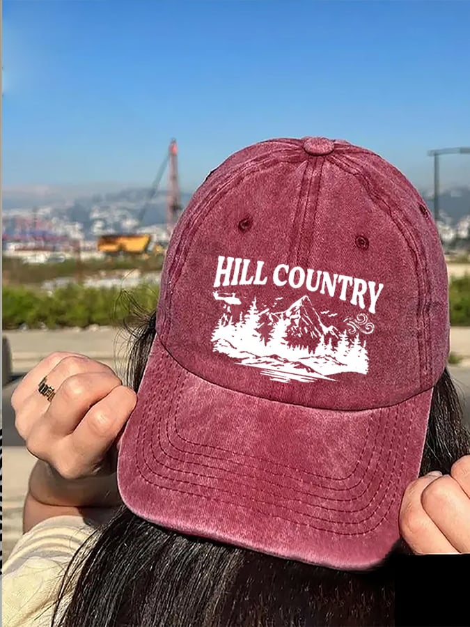 Unisex Texas Print Washed Cotton Hat