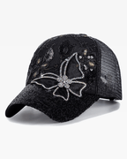 Unisex Rhinestone Butterfly Baseball Cap