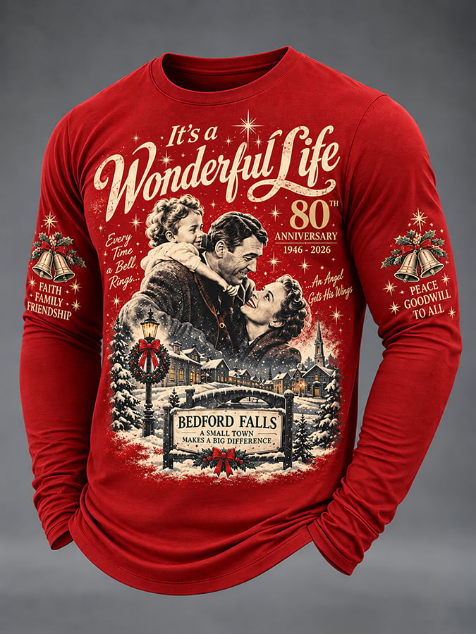 Men's Christmas Printed Casual T-shirt