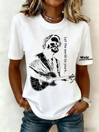 Women's Let The Words Be Yours Print Round Neck T-shirt