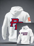 Men's Puerto Rico Baseball Printed Casual Hoodie