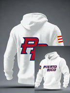Men's Puerto Rico Baseball Printed Casual Hoodie