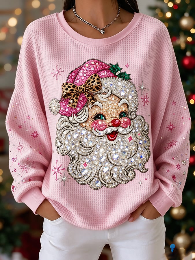 Women's Santa Claus Christmas Print Casual Sweatshirt