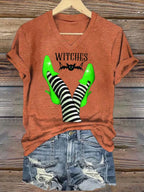 Women's Halloween Printed Casual T-Shirts