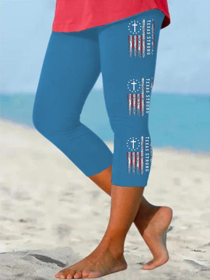 Women's Texas Strong Print Casual Leggings