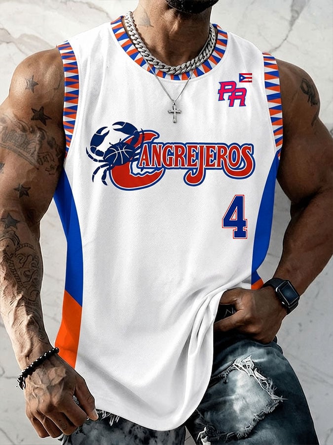 Men's PUERTO RICO basketball Print Tank Top