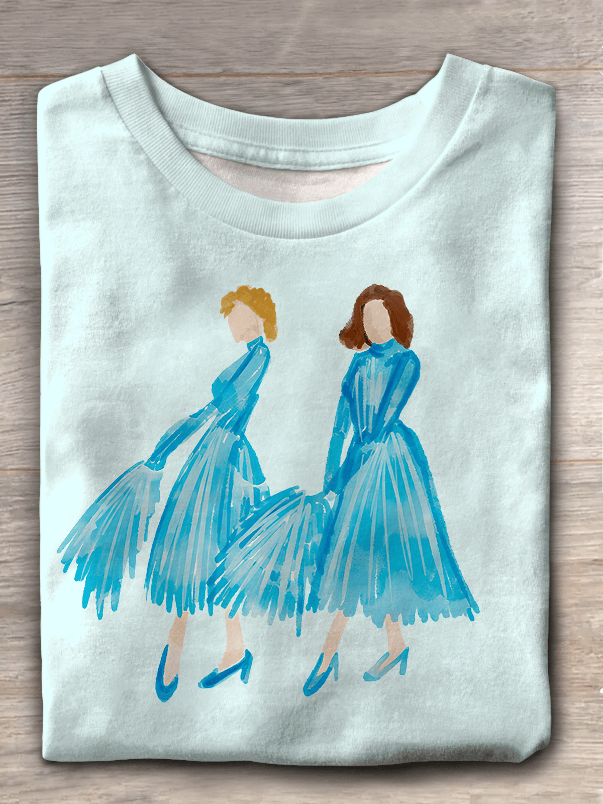 Merry Christmas Printed Round Neck T-Shirt