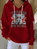 Women's Printed Casual Hoodie