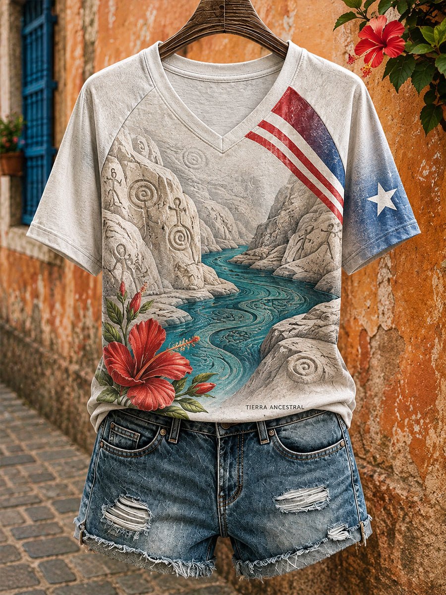 Women's Puerto Rico Print T-shirt
