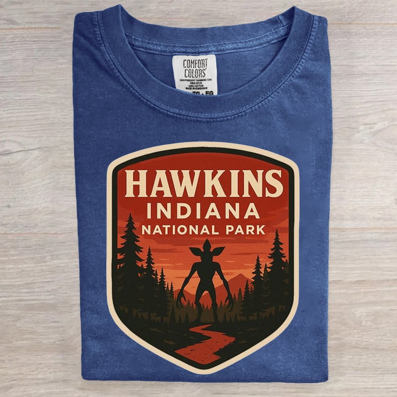 Hawkins Indiana National Park Upside Down Art Print T-Shirt