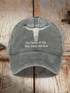The Fading Of The Red White And Blue Print Baseball Cap