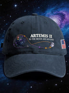 Unisex Artemis II 2026 Rocket Launch Print Hat