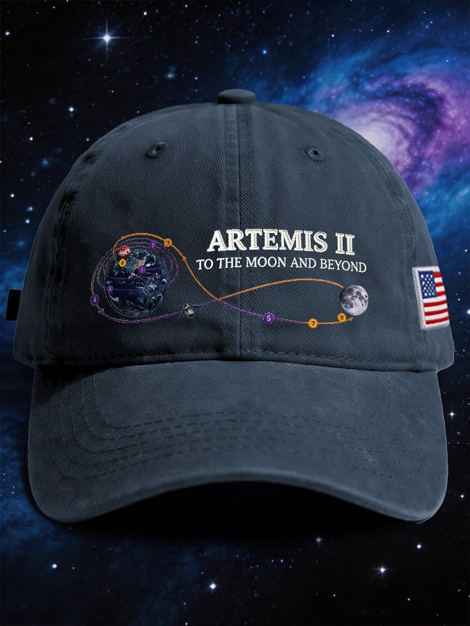 Unisex Artemis II 2026 Rocket Launch Print Hat