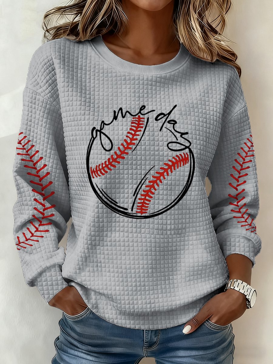 Women's Baseball  Print Hoodie