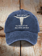 The Fading Of The Red White And Blue Print Baseball Cap