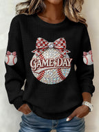 Women's Baseball  Print Hoodie