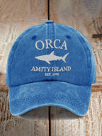 Retro Amity Island 1975 Print Baseball Cap