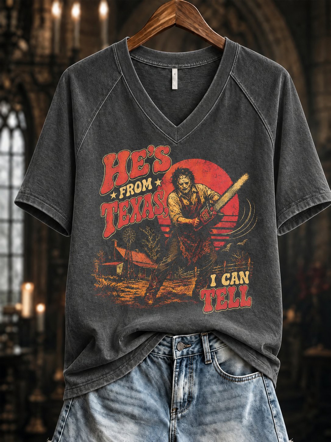 Women'S He's From Texas I Can Tell Print T-Shirt
