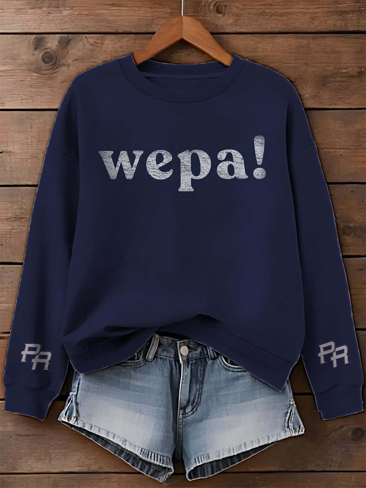 Puerto Rico Color Leisure Printed Long Sleeve Casual Top