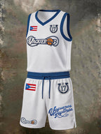 Men's Puerto Rican Basketball Print Casual Cargo Pants