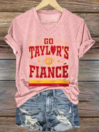 Women's Engaged Print Casual T-Shirt