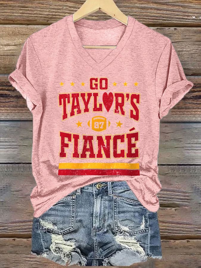 Women's Engaged Print Casual T-Shirt