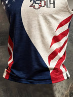 Men's Retro Independence Day Patriot Crew Neck Tank Top